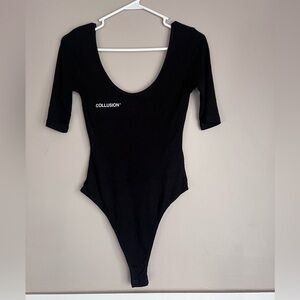 Collusion Black Bodysuit